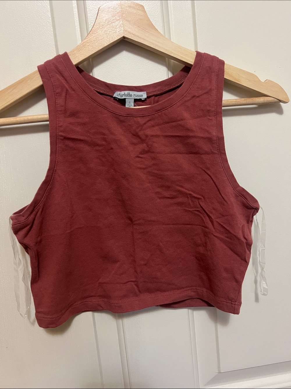 Charlotte Russe Blush Crop Tank